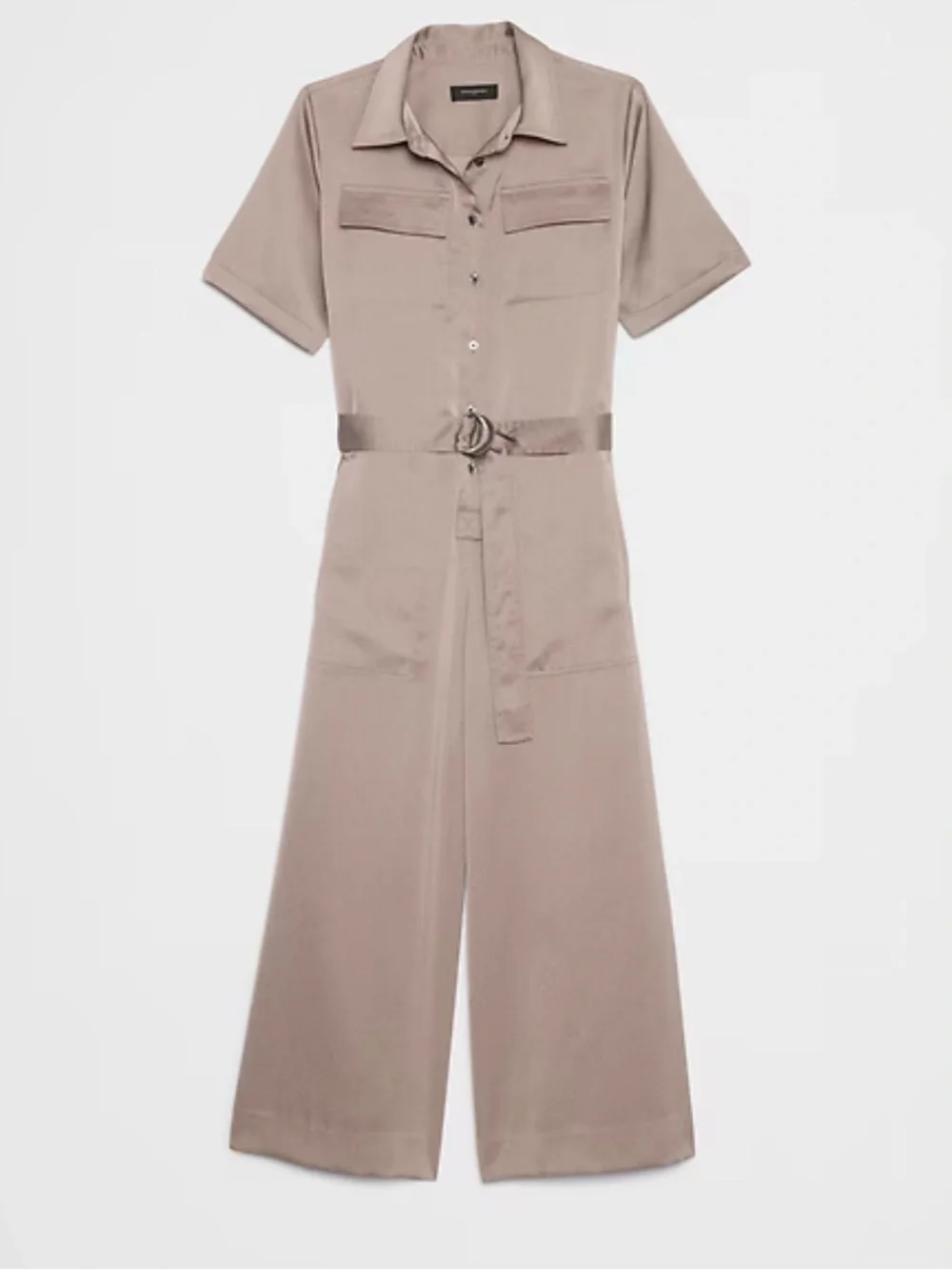 Banana Republic Taupe Utility Belted Jumpsuit - Picture 4 of 4